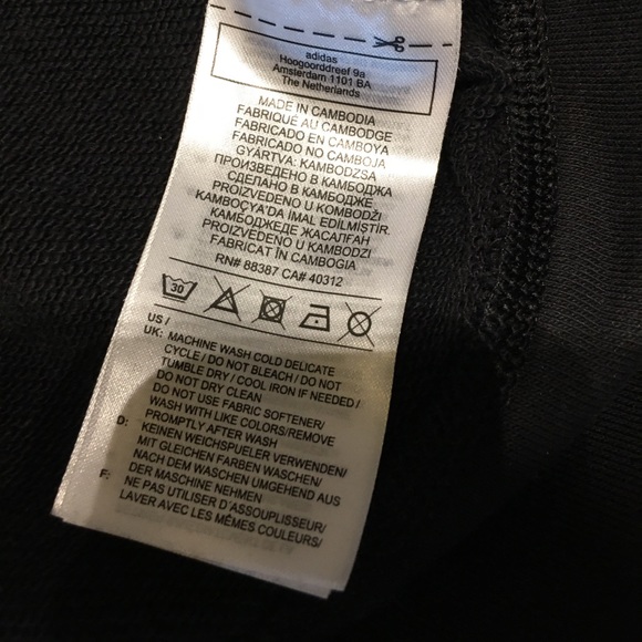 adidas Off the shoulder boat neck three stripe tunic sweatshirt Small Cr… - Picture 7 of 7